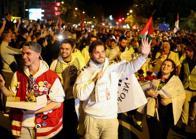 Serbia protests: Thousands gather as student-led movement marks anniversary of Novi Sad tragedy | World News